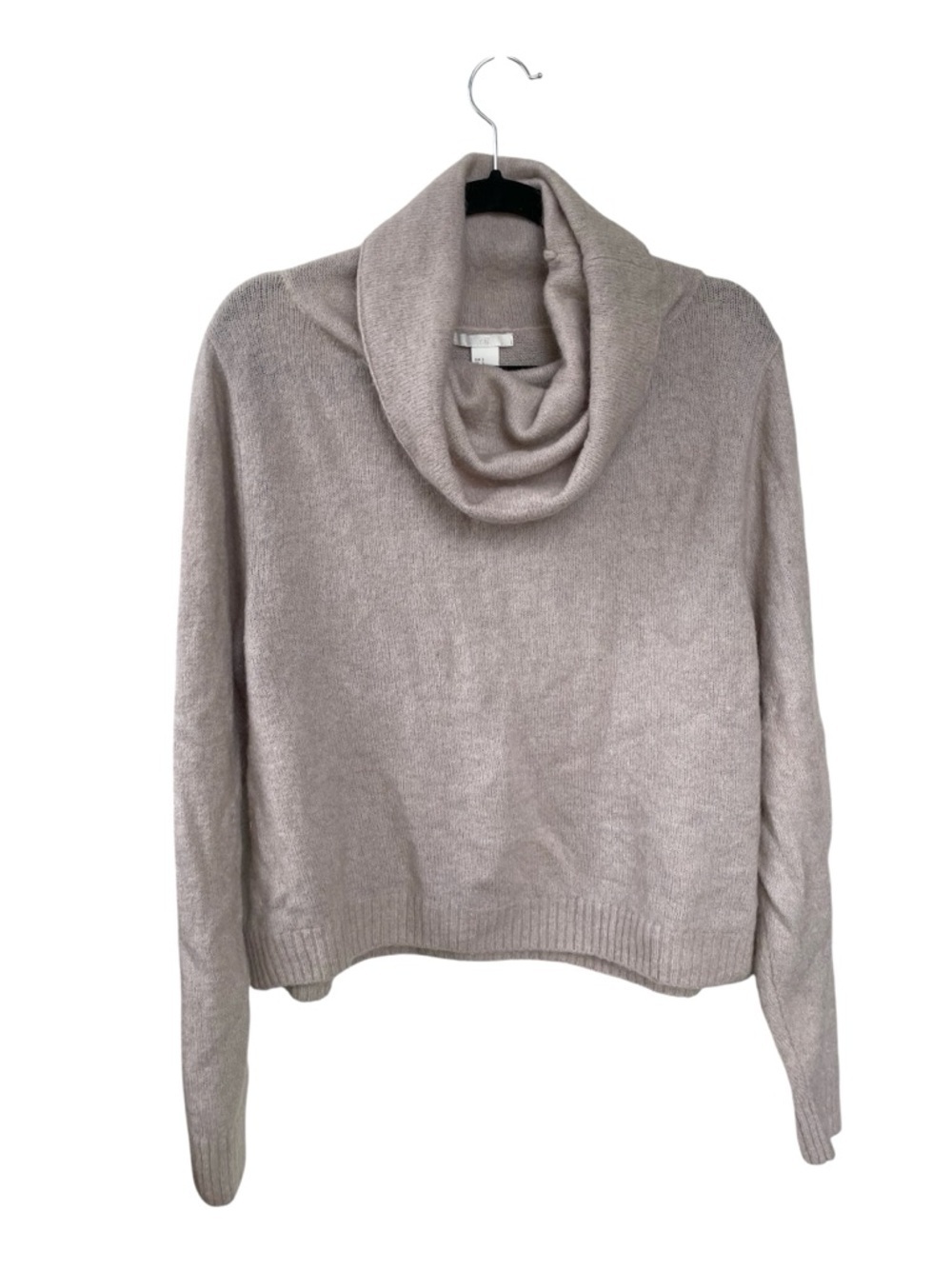 H&M Women's Wool Mohair Cropped Cowl Neck Sweater Blush Mauve S - Picture 6 of 10